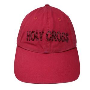 Holy Cross Strapback Hat Red OS Adjustable Classic Cut Rhinestone UltraClub